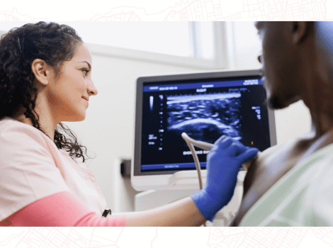 Ultrasound Technologist and patient