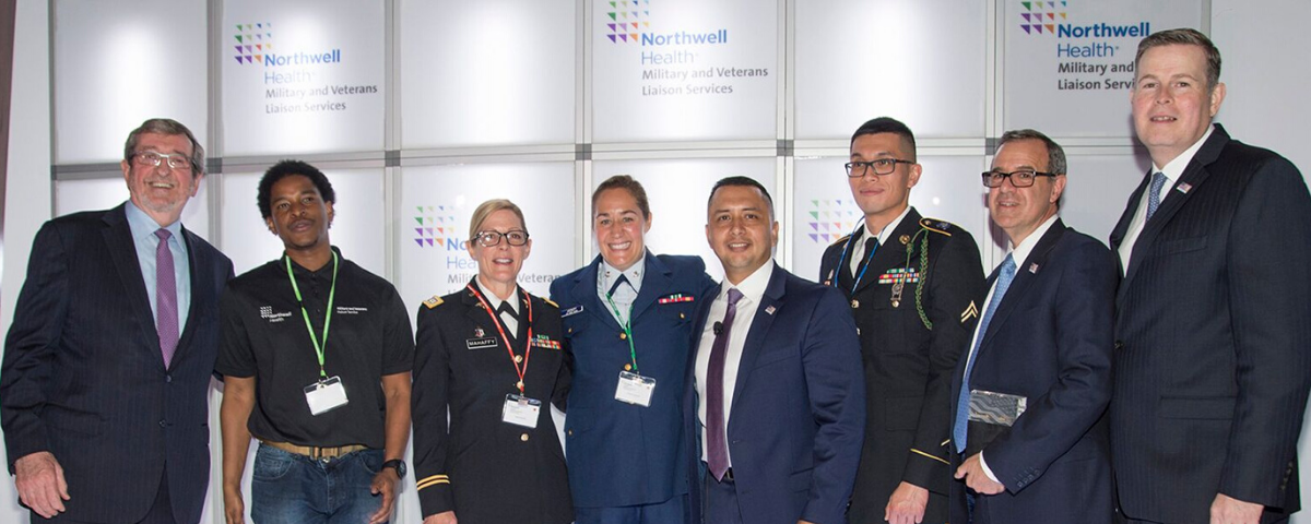 A group of Northwell employees who are also military veterans