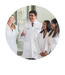 Group of four Nephrology professionals conferring