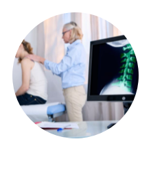 Rheumatologist examining a patient