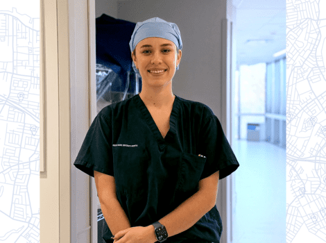 Photo of Kelly, an OR nurse manager at Northwell, wearing scrube