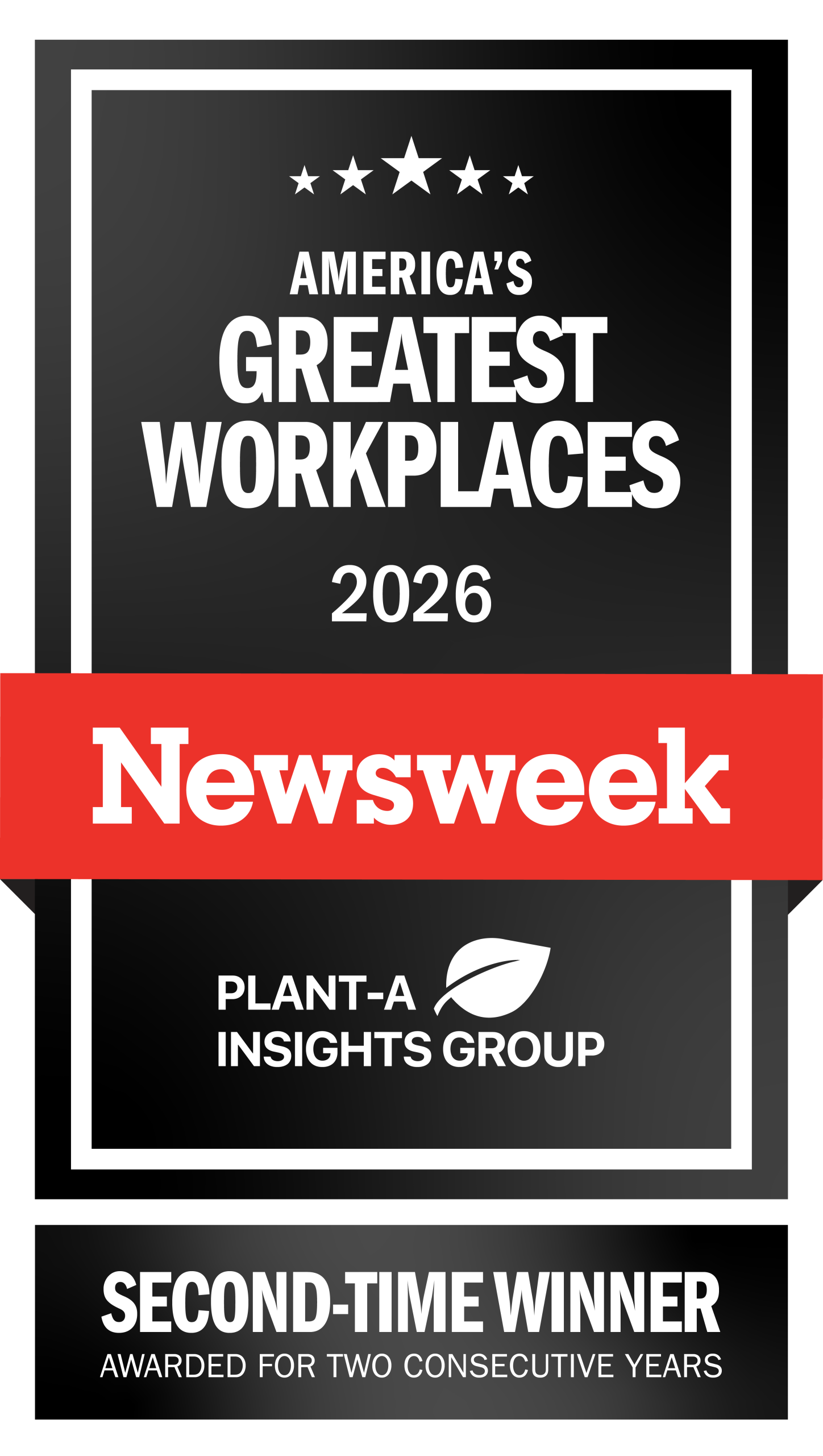 Newsweek America's Greatest Workplaces 2026 - Newsweek Second-Time Winner