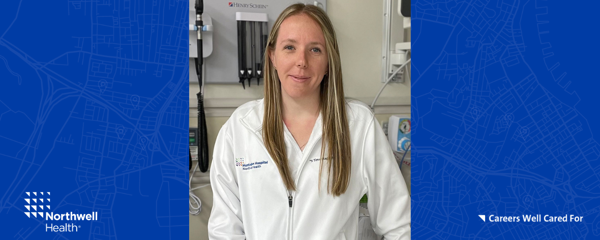 Spotlighting Danielle Mayhew, a full-time staff nurse in the emergency department (ED) at Huntington Hospital