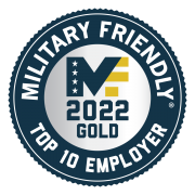Military Friendly Top 10 Employer 2022 Gold