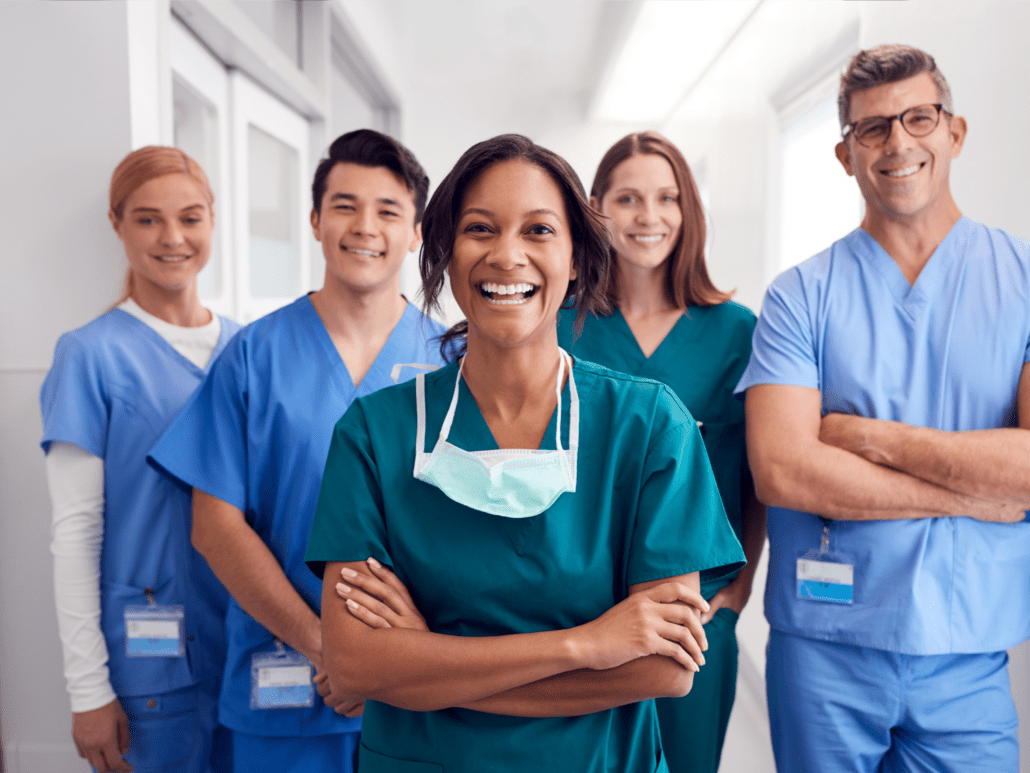Group of happy employees.