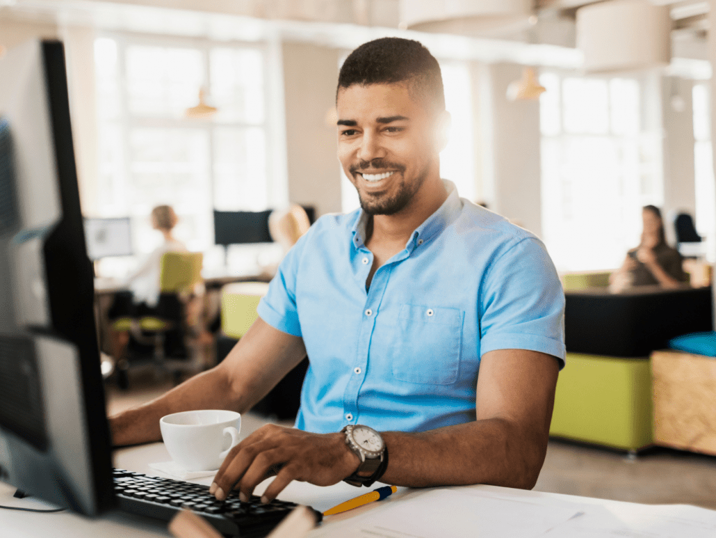 Man working on computer