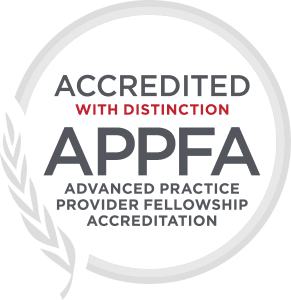 APPFA Accredited with Distinction mark color